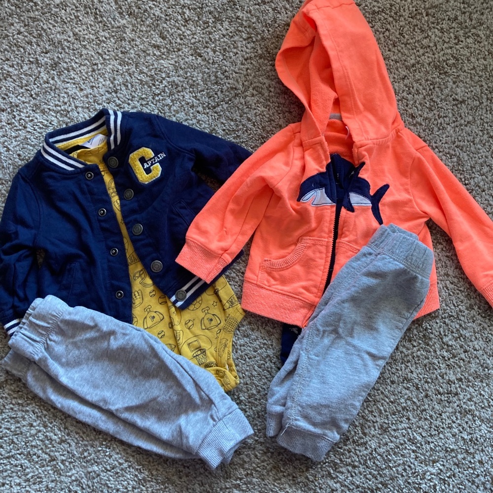 6 month three-piece outfit lot